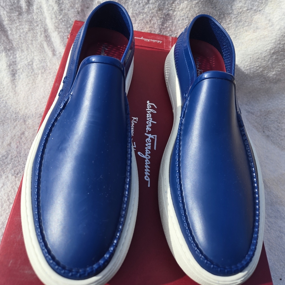 Salvatore Ferragamo Men's Royal Blue Fury 2 Loafers
